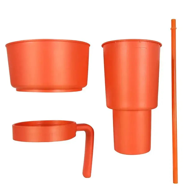 2In1 Snack Bowl Drink Cup with Straw