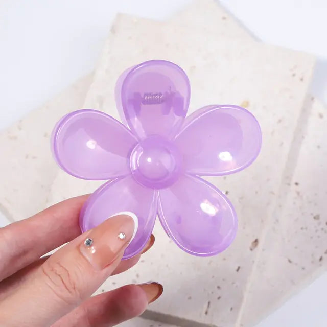 Flower Shape Hair Claw Clip