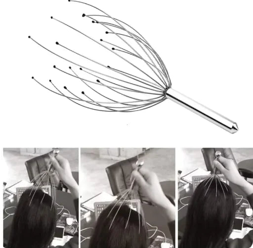 Stainless steel head massager